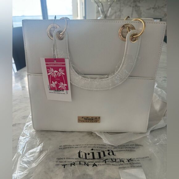 Trina Turk White Handbag - Picture 1 of 8